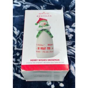 2014 Hallmark Keepsake "Merry Wishes Snowman" ornament.